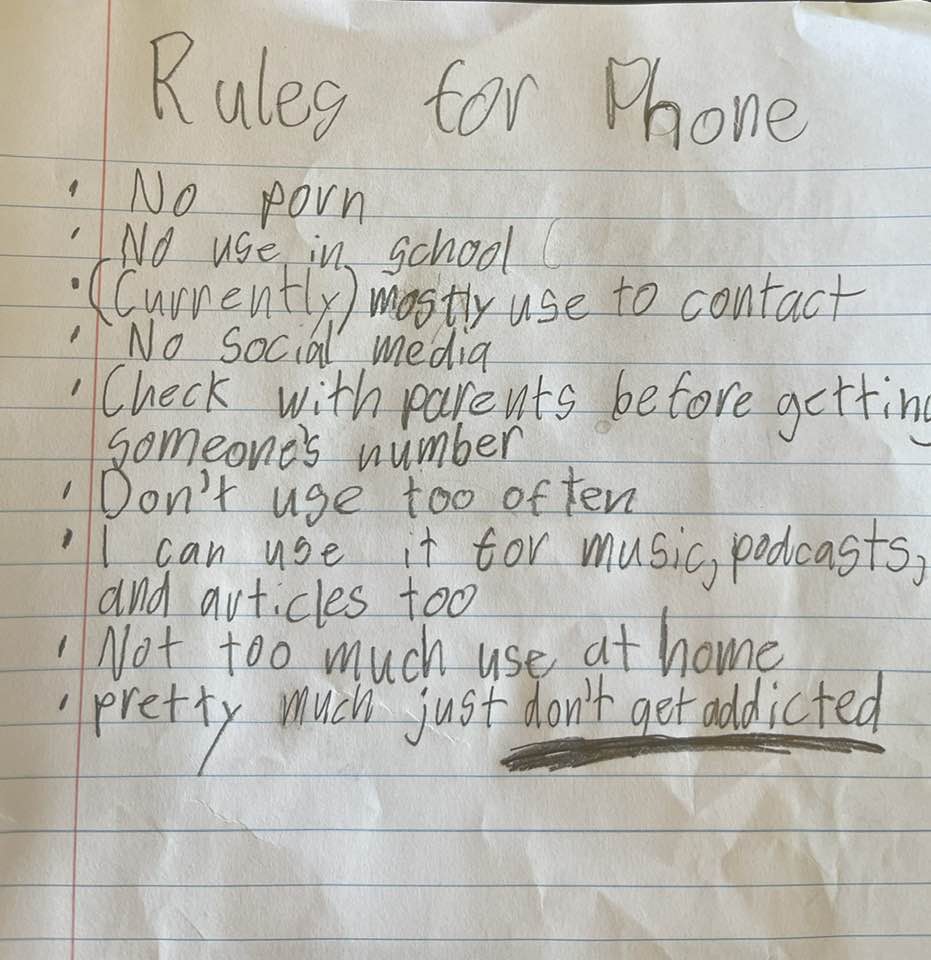 My Teenage Son S Rules For A Phone Ron And Don Nation